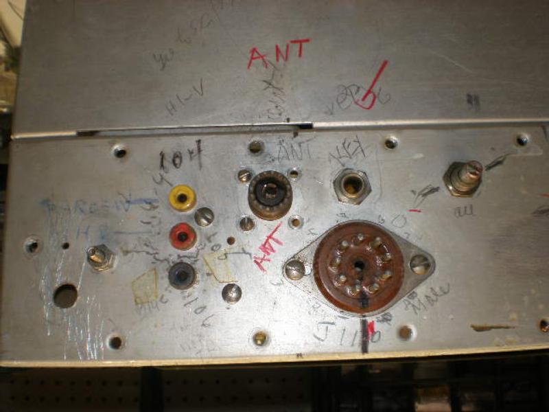 Rear panel of RF deck shows signs of use