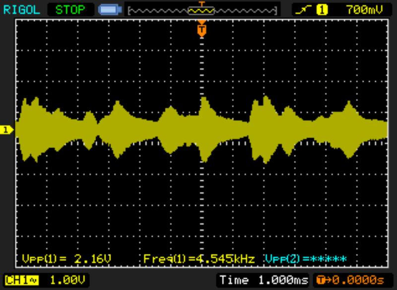 Modulated signal at mixer plate 