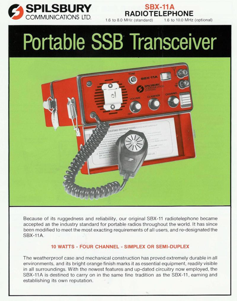 Spilsbury and Tyntall SBX-11 portable SSB transceiver